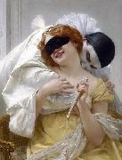 Guillaume Seignac Pierrot's embrace oil painting picture wholesale